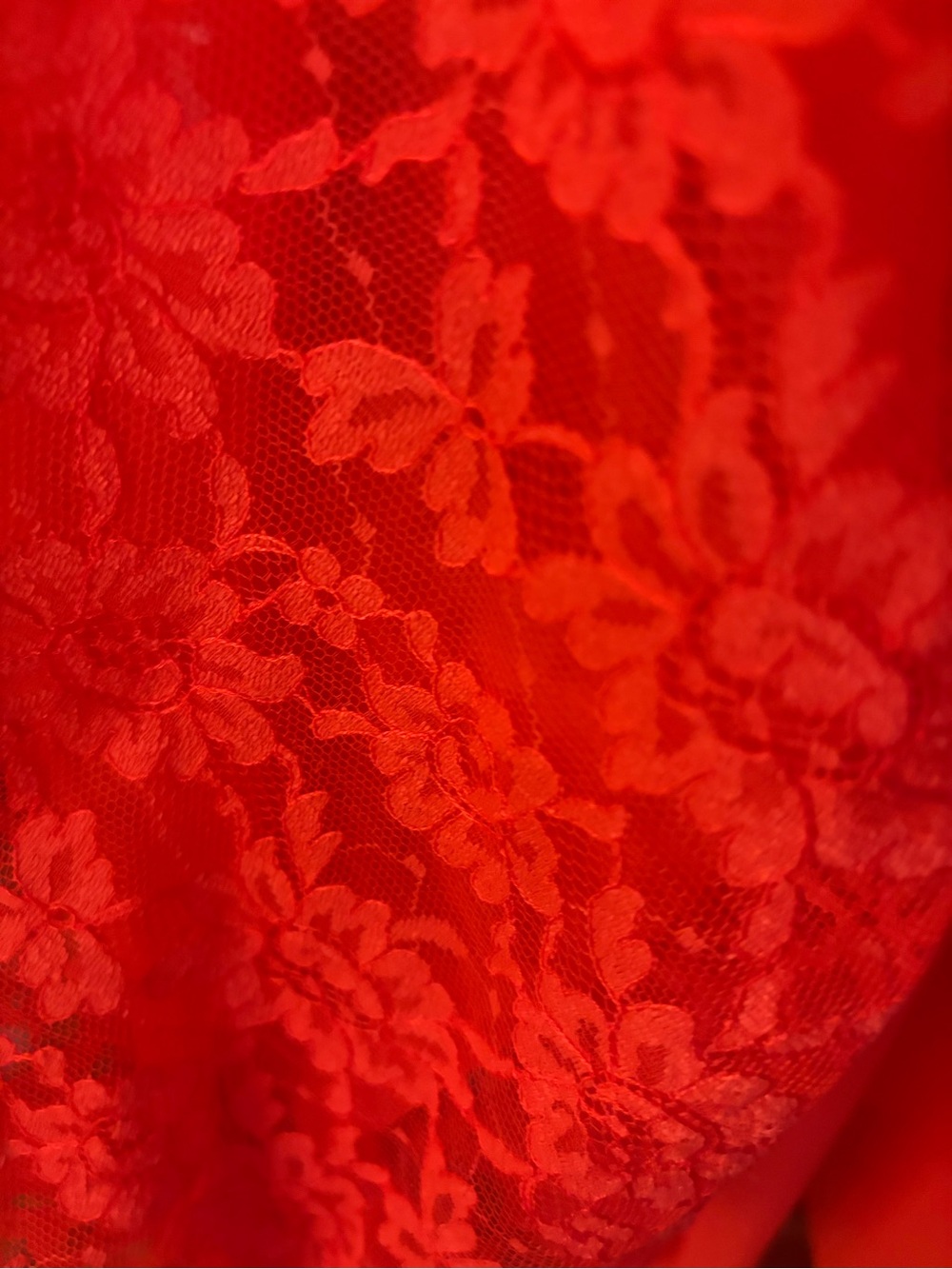 Vanity Fair Orange vintage from 60’s Lace bed jacket Size M excellent condition - Picture 6 of 6